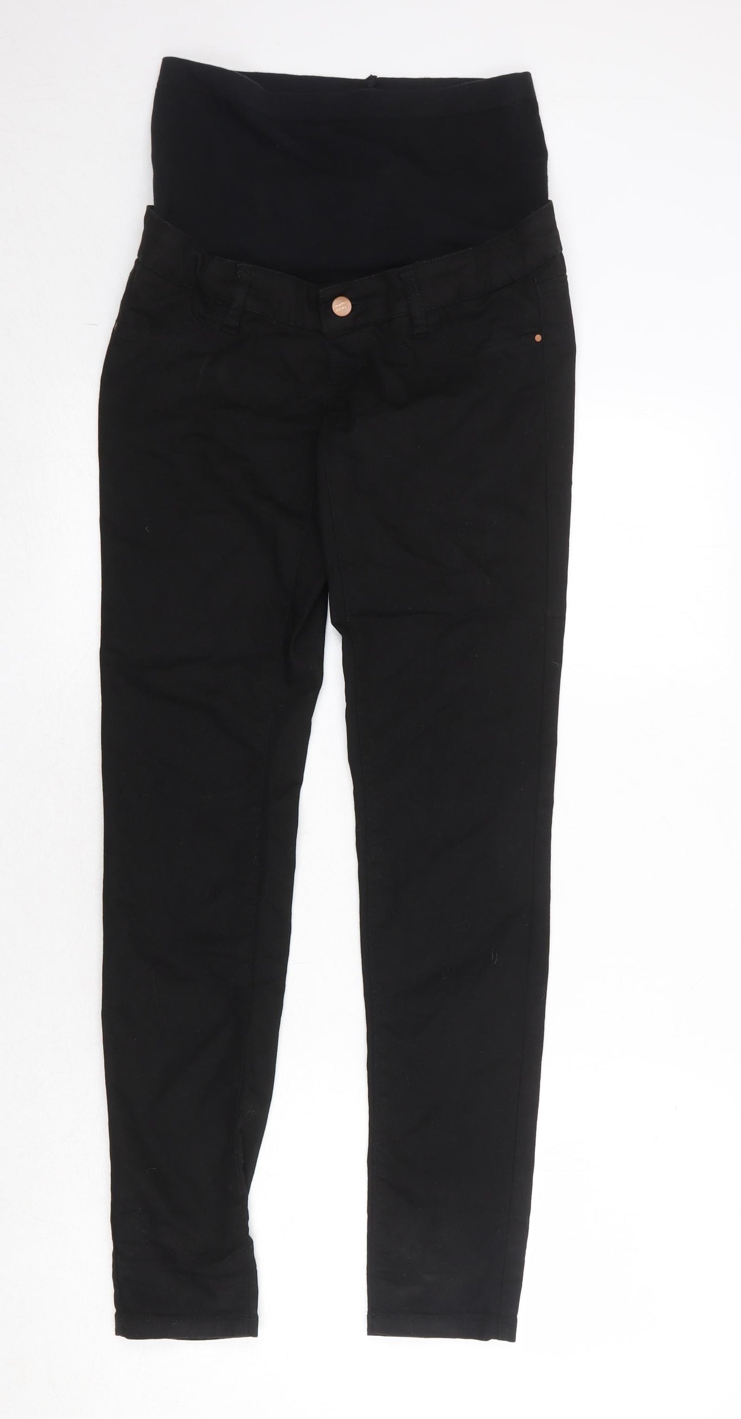Mammalicious Womens Black Cotton Skinny Jeans Size 32 in Regular Zip