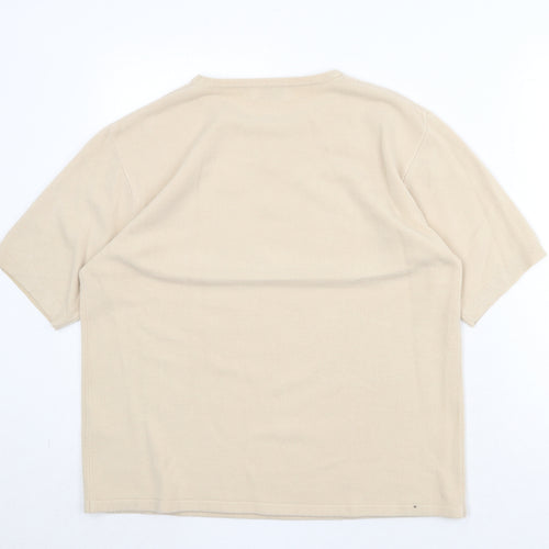 Bonmarché Womens Beige Round Neck Acrylic Pullover Jumper Size M