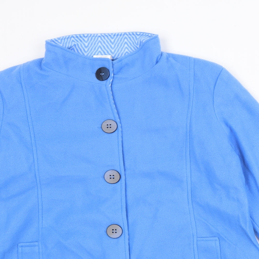 Anne de Lancay Womens Blue Jacket Size M Button