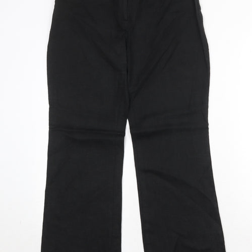 Planet Womens Black Polyester Trousers Size 30 in Regular Zip
