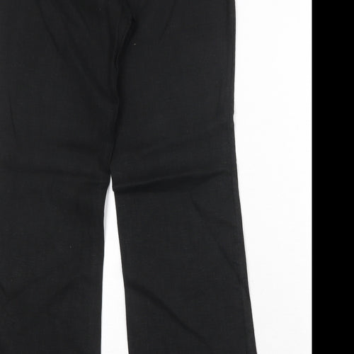 Planet Womens Black Polyester Trousers Size 30 in Regular Zip