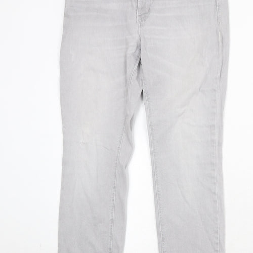 Dream Jeans Womens Grey Cotton Skinny Jeans Size 27 in Regular Zip