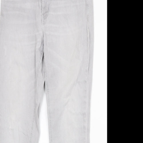Dream Jeans Womens Grey Cotton Skinny Jeans Size 27 in Regular Zip