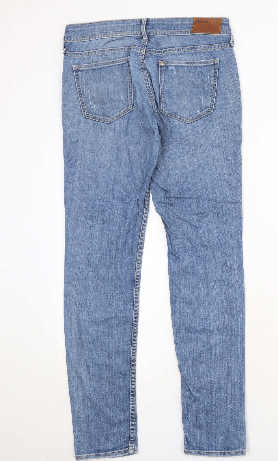 H&M Womens Blue Cotton Skinny Jeans Size 27 in Regular Zip