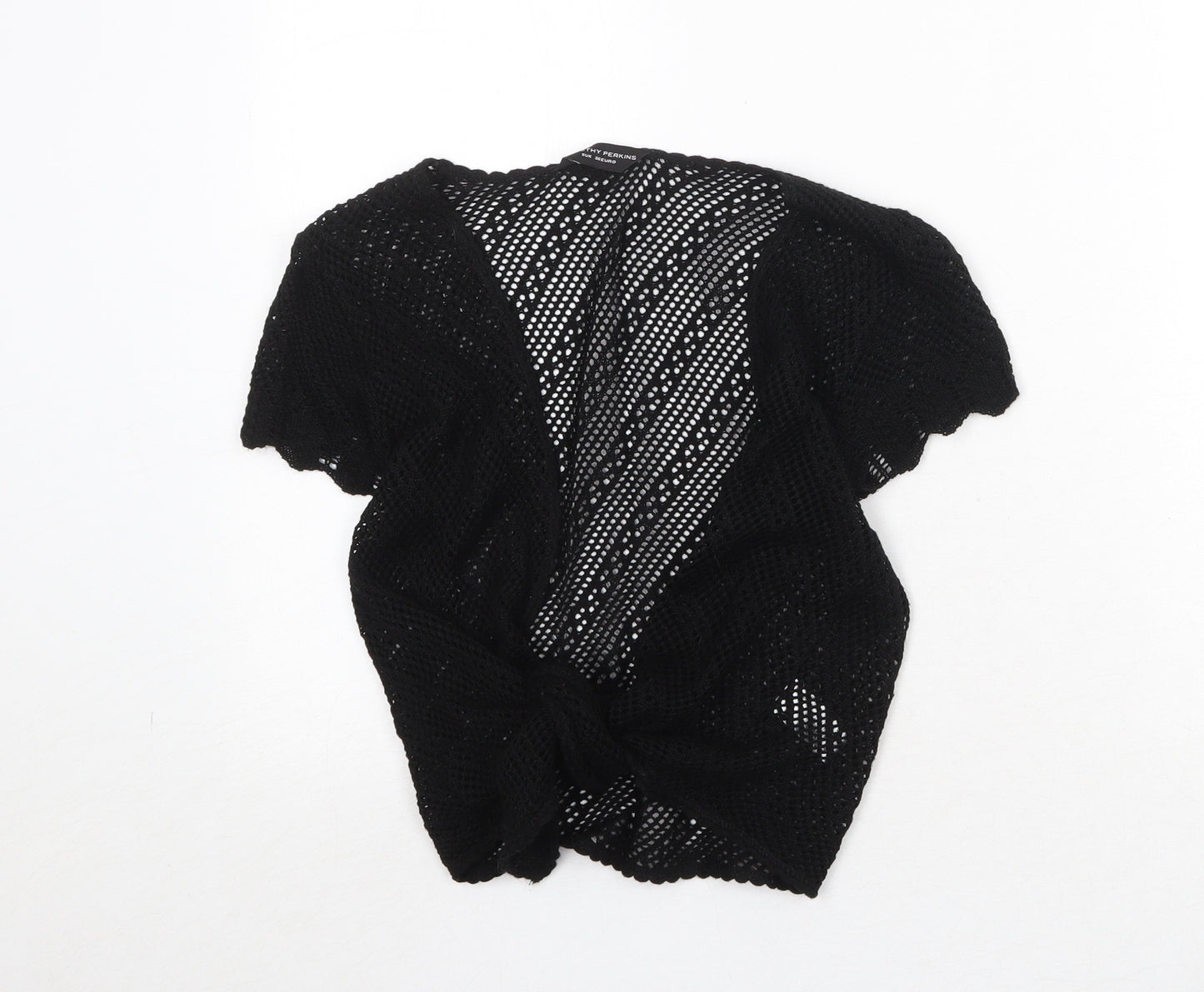 Dorothy Perkins Womens Black V-Neck Acrylic Cardigan Jumper Size 8