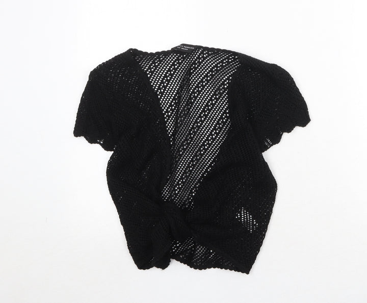 Dorothy Perkins Womens Black V-Neck Acrylic Cardigan Jumper Size 8