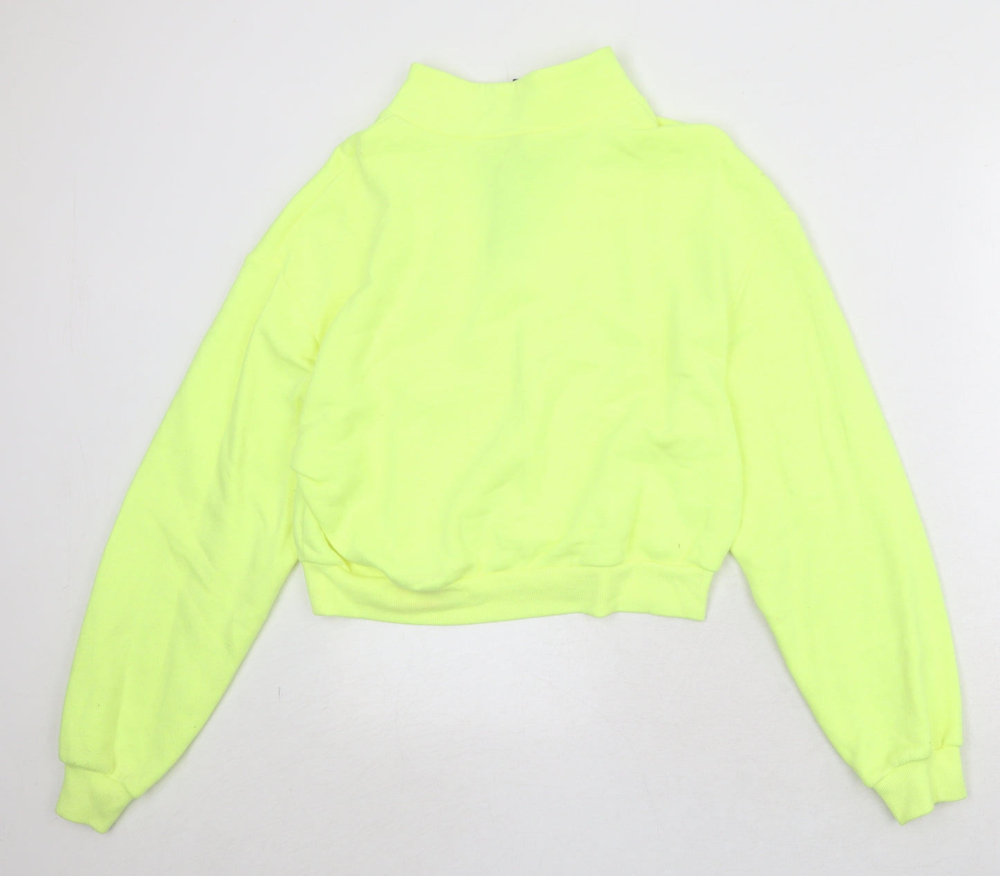 Divided by H&M Womens Yellow Cotton Pullover Sweatshirt Size M Zip - Williamsburg