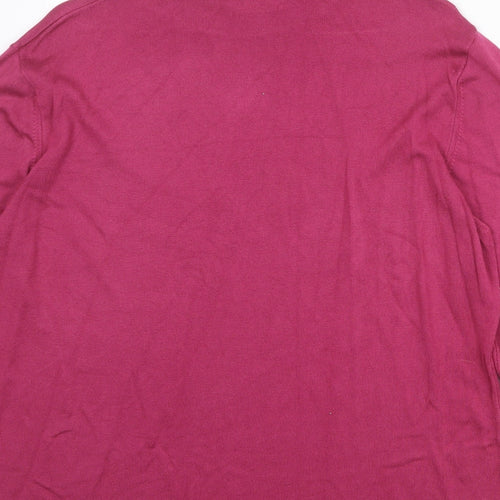 Country Casuals Womens Pink High Neck Lyocell Pullover Jumper Size S