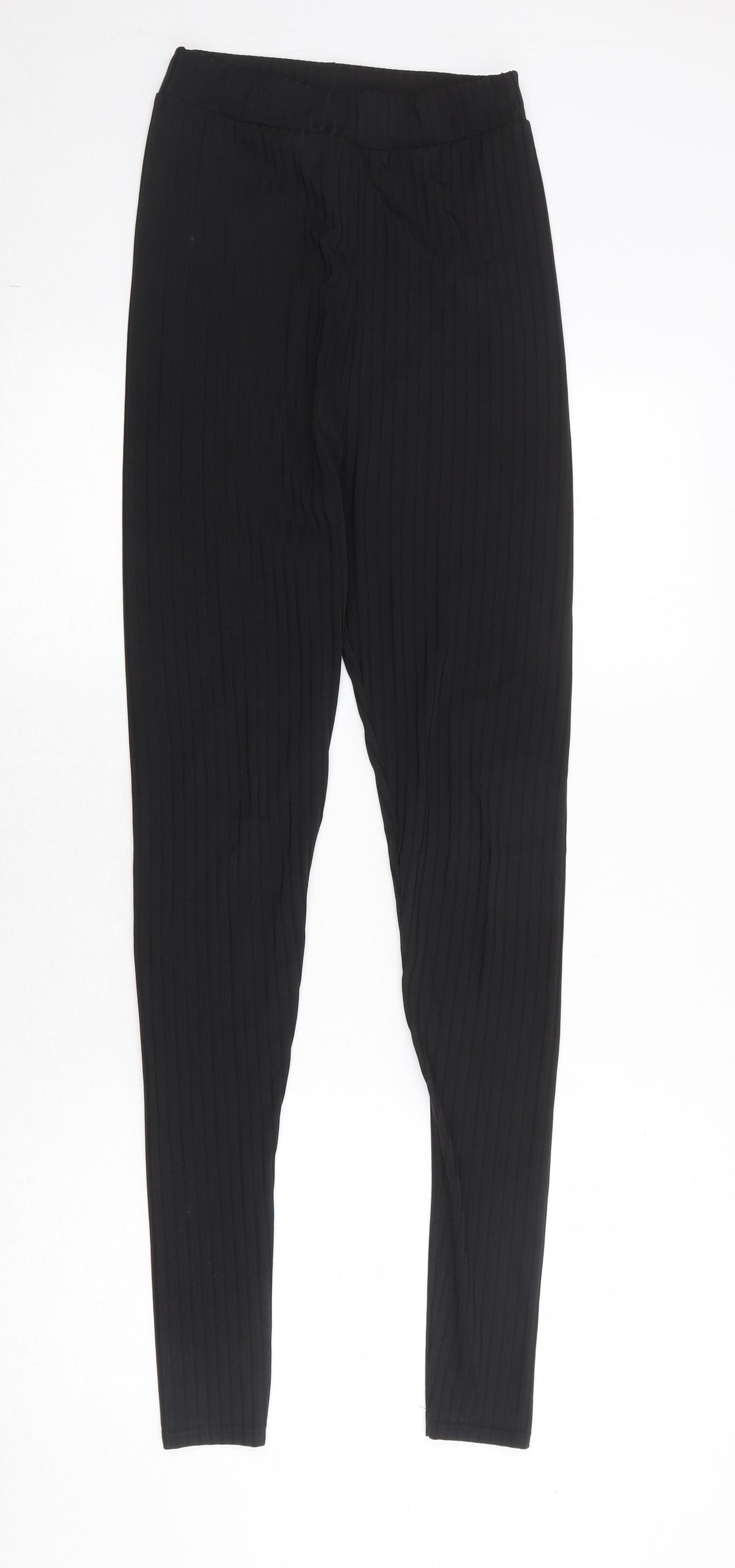 PRETTYLITTLETHING Womens Black Polyester Jegging Leggings Size 8