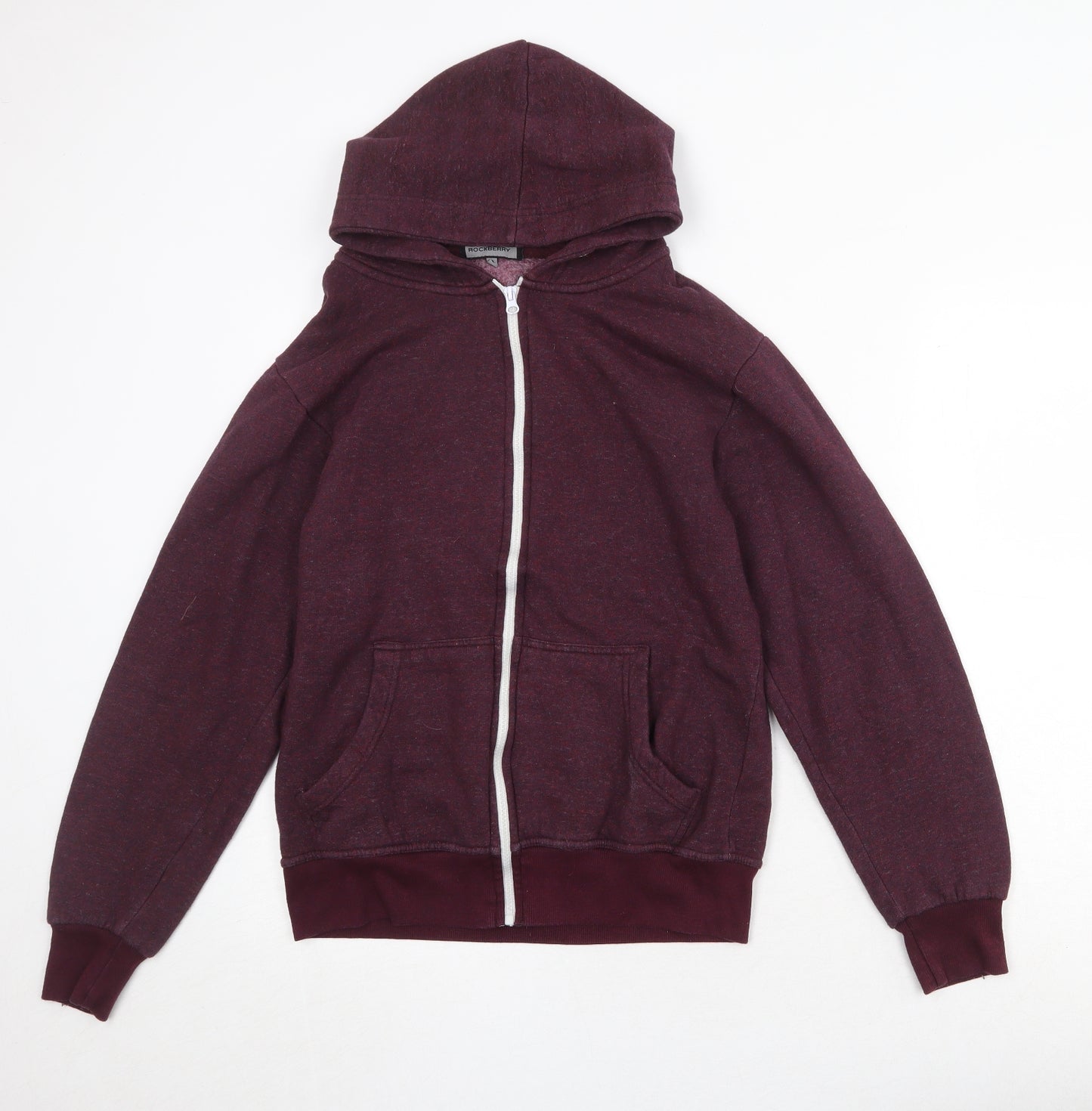 Rock Berry Womens Red Cotton Full Zip Hoodie Size M Zip