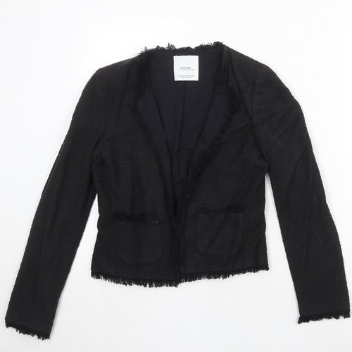 Mango Womens Black Polyester Jacket Blazer Size XS