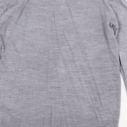 Dorothy Perkins Womens Grey Round Neck Acrylic Pullover Jumper Size 10