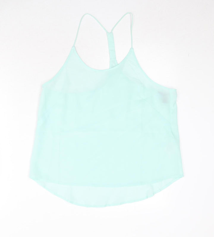 H&M Womens Blue Polyester Camisole Tank Size 14 Round Neck