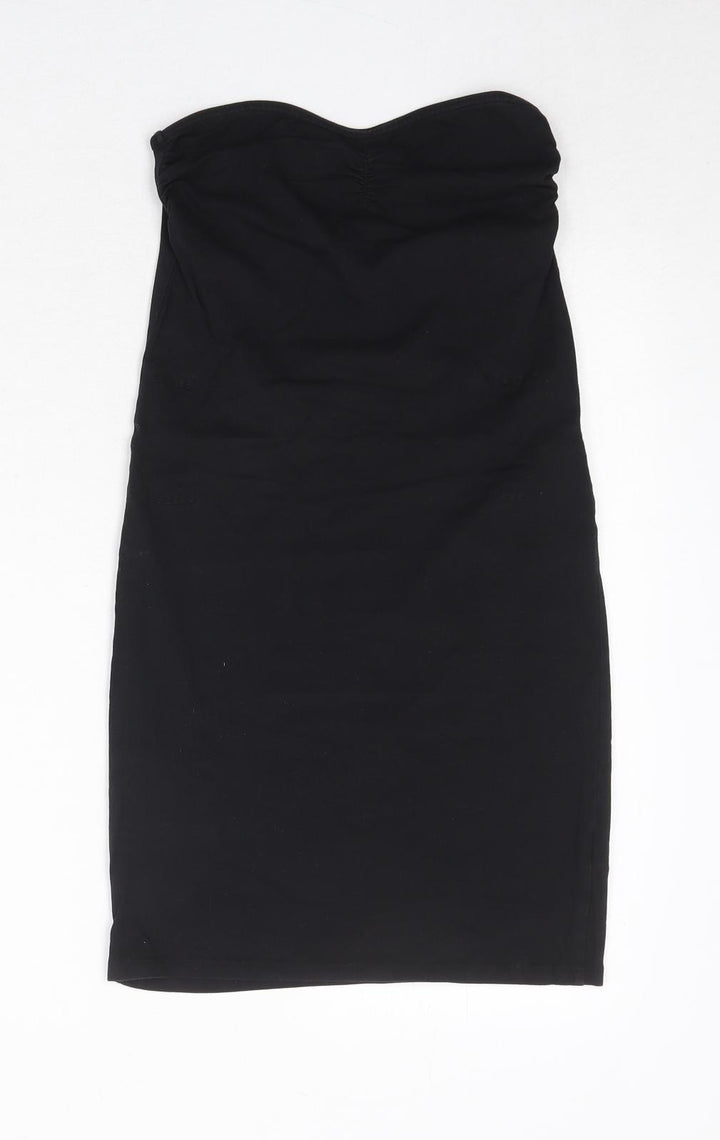 New Look Womens Black Cotton A-Line Size 10 Sweetheart Pullover