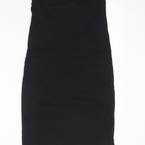 New Look Womens Black Cotton A-Line Size 10 Sweetheart Pullover