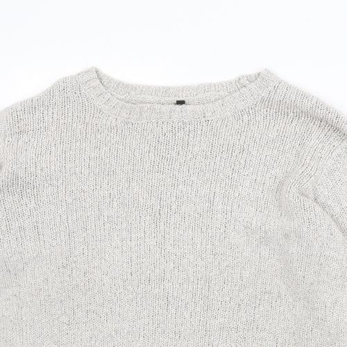 Garage Womens Grey Round Neck Acrylic Pullover Jumper Size XL