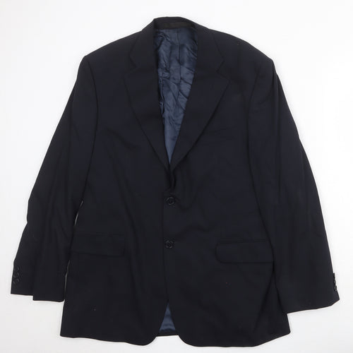 Marks and Spencer Mens Blue Wool Jacket Suit Jacket Size 42 Regular
