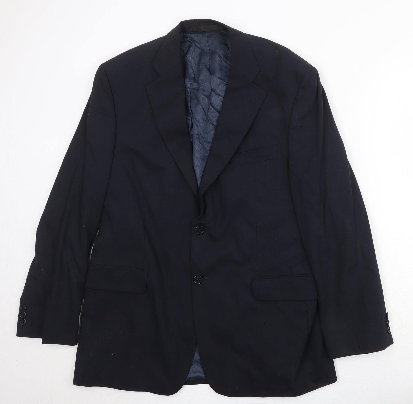 Marks and Spencer Mens Blue Wool Jacket Suit Jacket Size 42 Regular