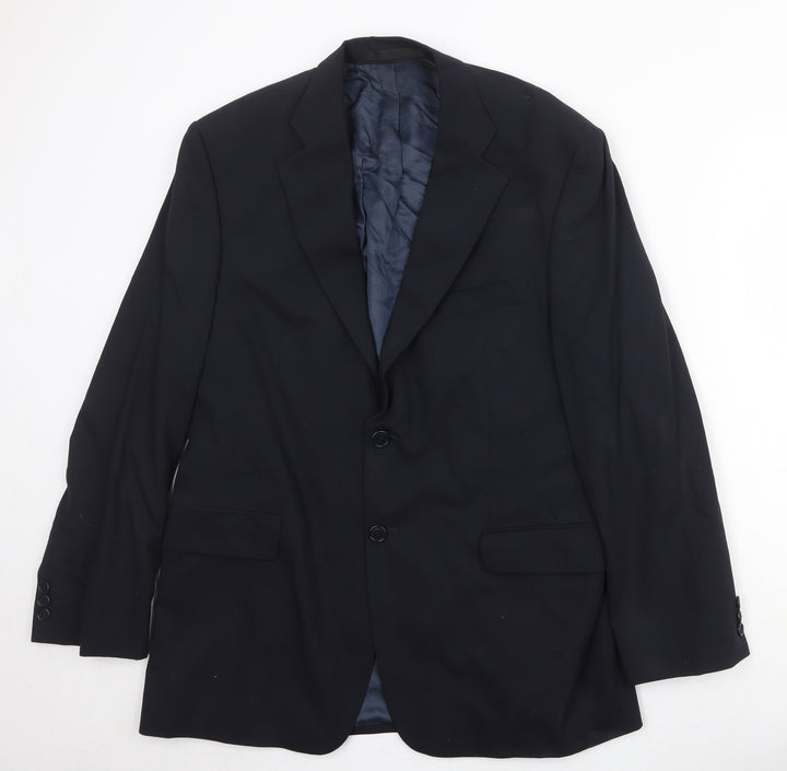 Marks and Spencer Mens Blue Wool Jacket Suit Jacket Size 42 Regular