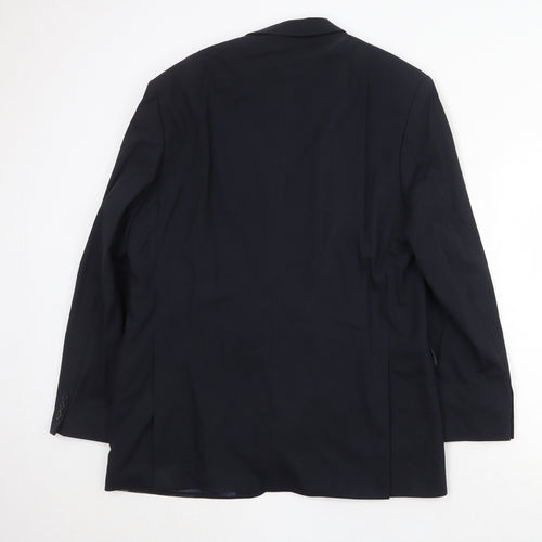 Marks and Spencer Mens Blue Wool Jacket Suit Jacket Size 42 Regular