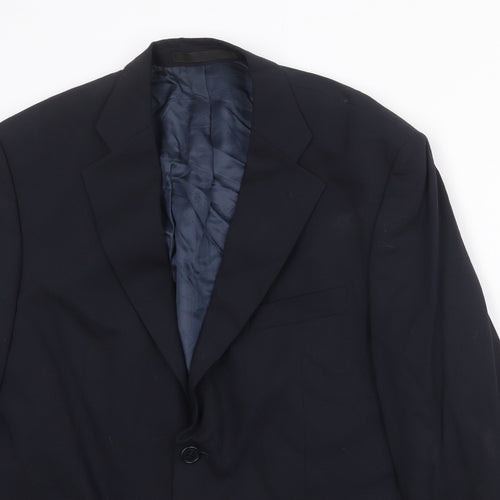 Marks and Spencer Mens Blue Wool Jacket Suit Jacket Size 42 Regular