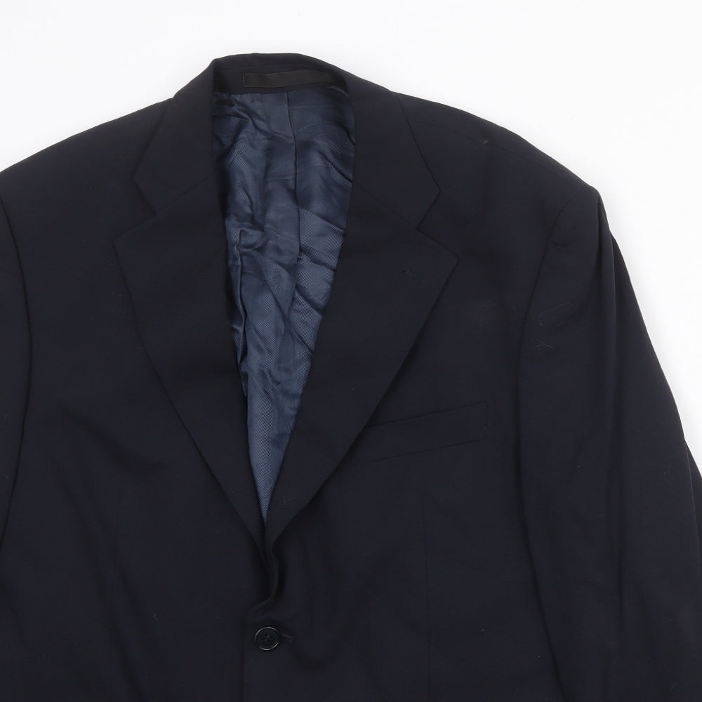 Marks and Spencer Mens Blue Wool Jacket Suit Jacket Size 42 Regular
