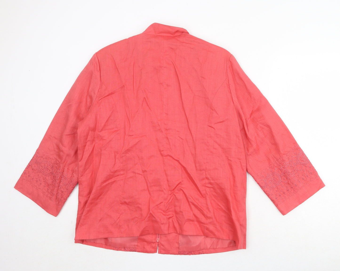 Anne Carson Womens Pink Jacket Size 2XL Zip