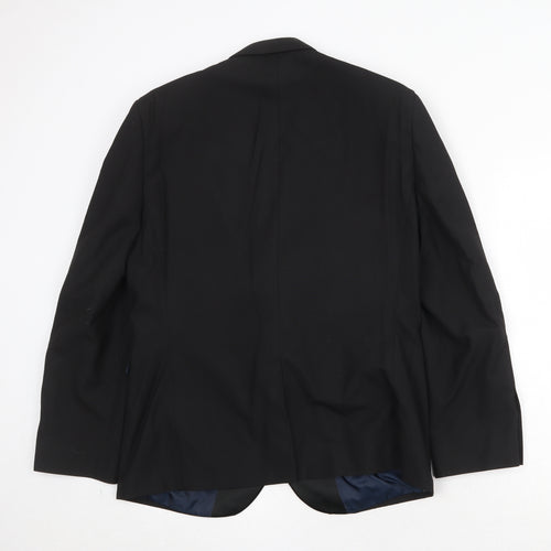 NEXT Mens Black Polyester Jacket Suit Jacket Size 42 Regular