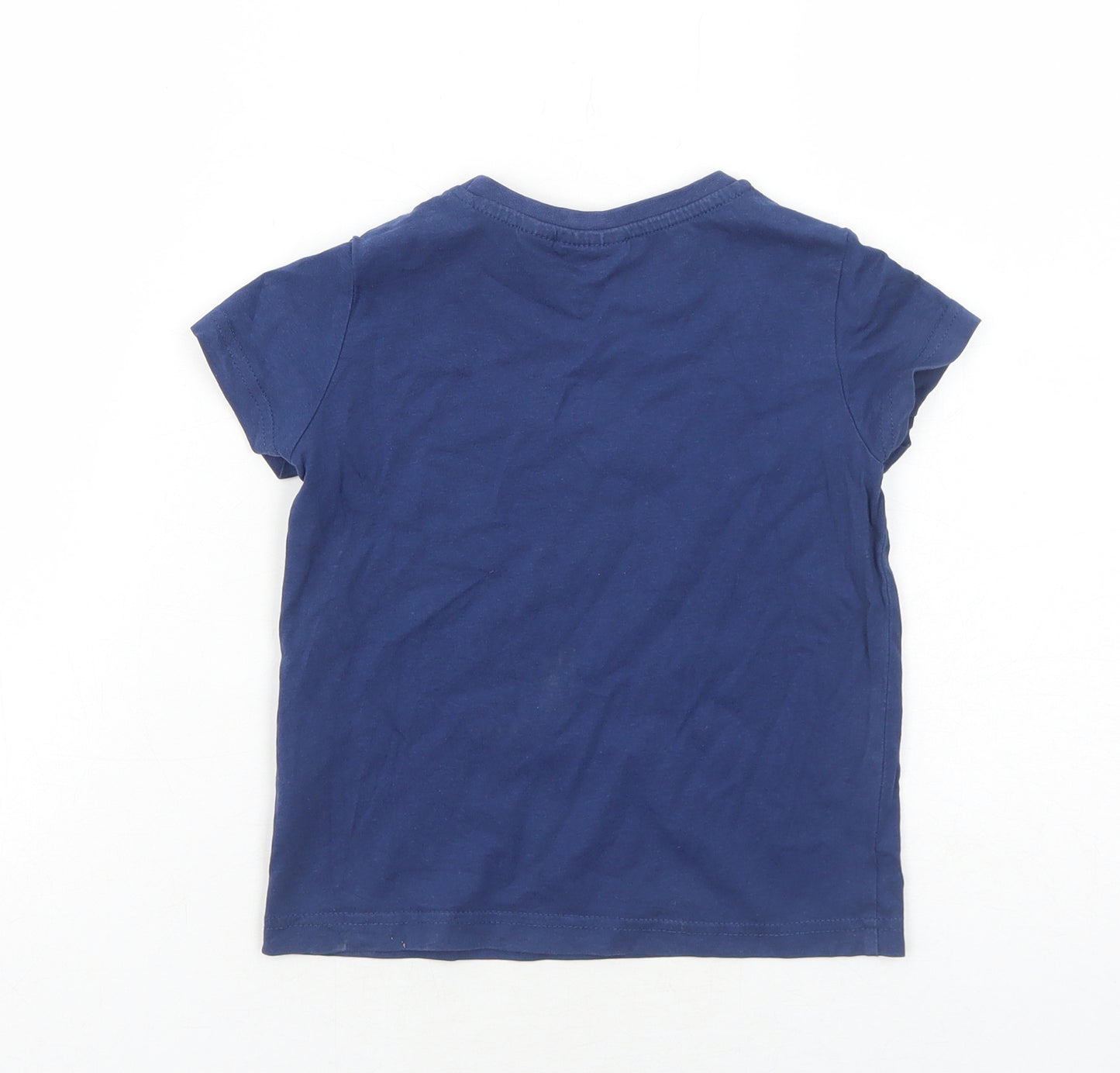 Harry Potter Boys Blue Cotton Pullover T-Shirt Size 3-4 Years Round Neck Pullover - Ravenclaw