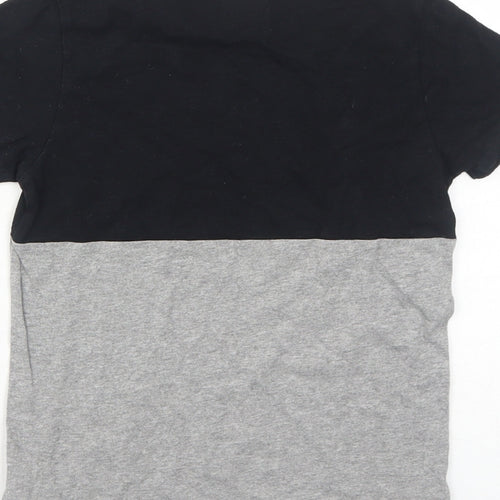 Batman Boys Grey Colourblock Cotton Pullover T-Shirt Size 7 Years Round Neck Pullover