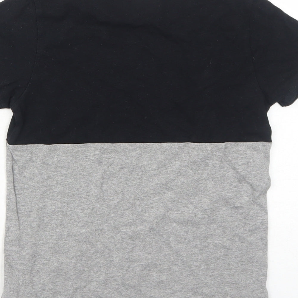 Batman Boys Grey Colourblock Cotton Pullover T-Shirt Size 7 Years Round Neck Pullover