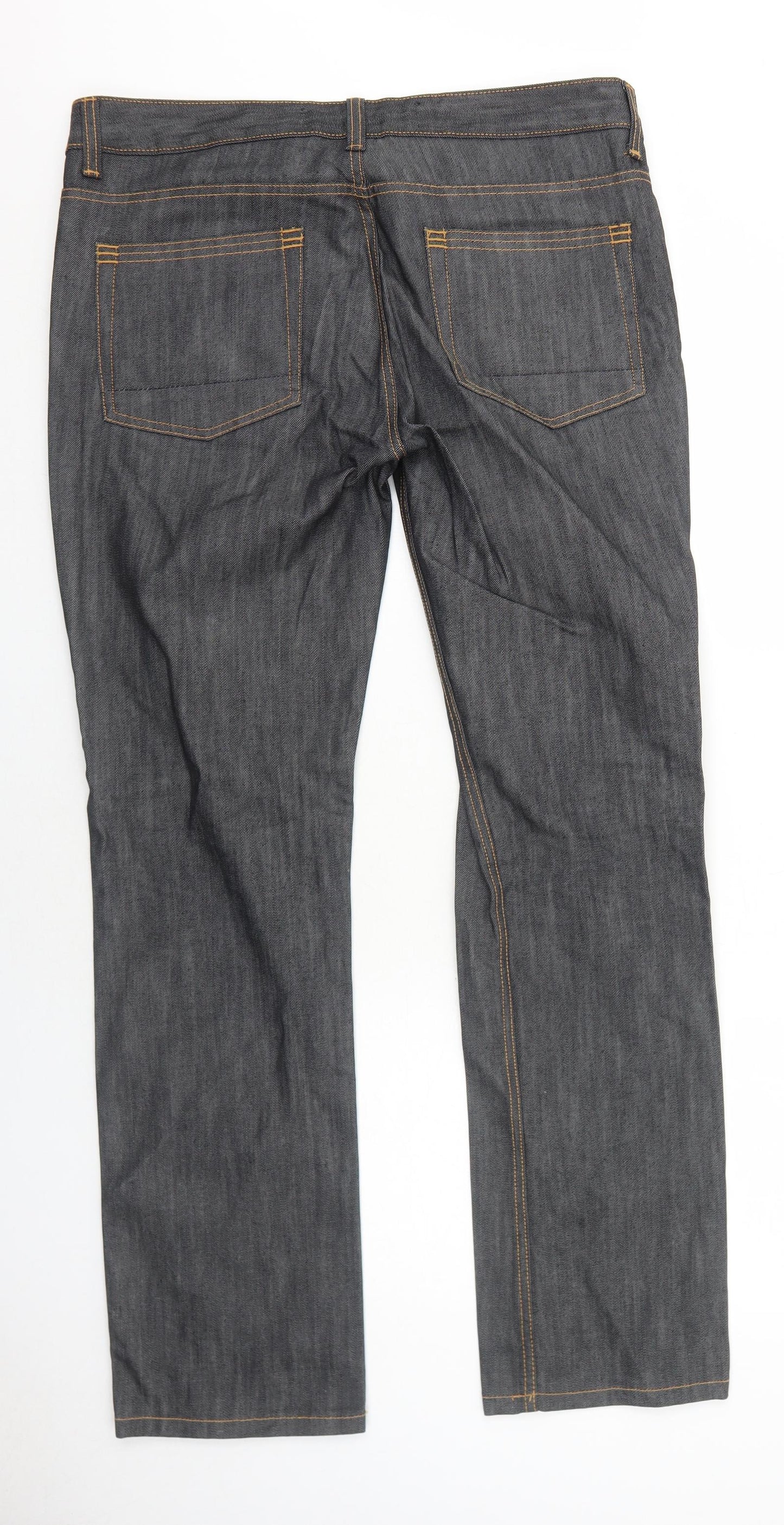 Burton Mens Black Cotton Straight Jeans Size 36 in L32 in Regular Zip