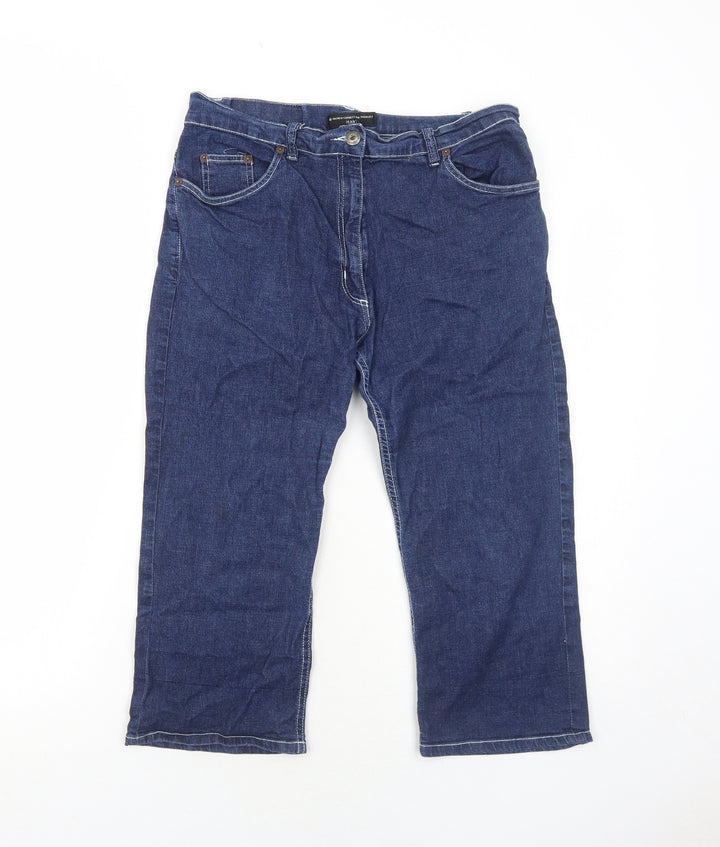 French Connection Womens Blue Cotton Skimmer Shorts Size 6 Regular Zip