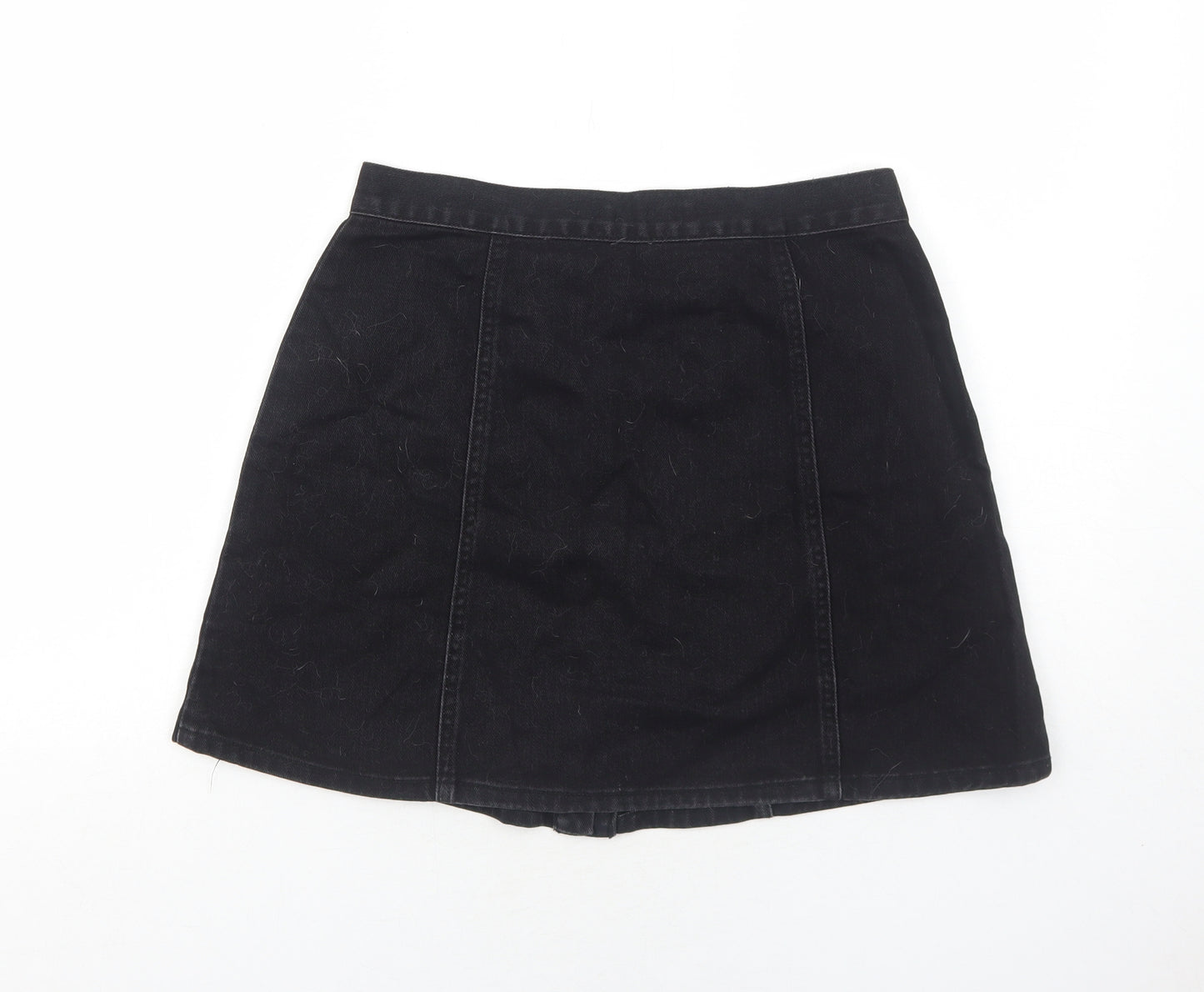 Cooperative Womens Black Cotton A-Line Skirt Size M Snap