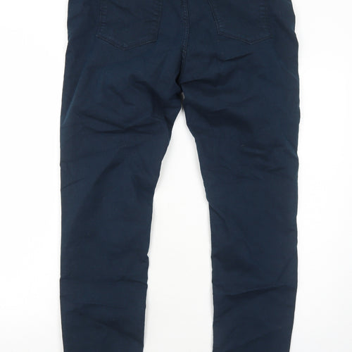 Fat Face Womens Blue Cotton Straight Jeans Size 16 Regular Zip