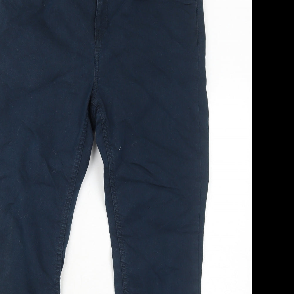 Fat Face Womens Blue Cotton Straight Jeans Size 16 Regular Zip