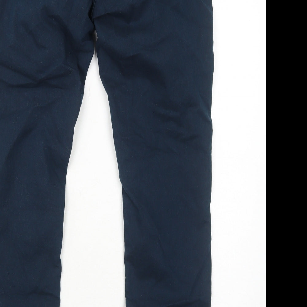 Fat Face Womens Blue Cotton Straight Jeans Size 16 Regular Zip