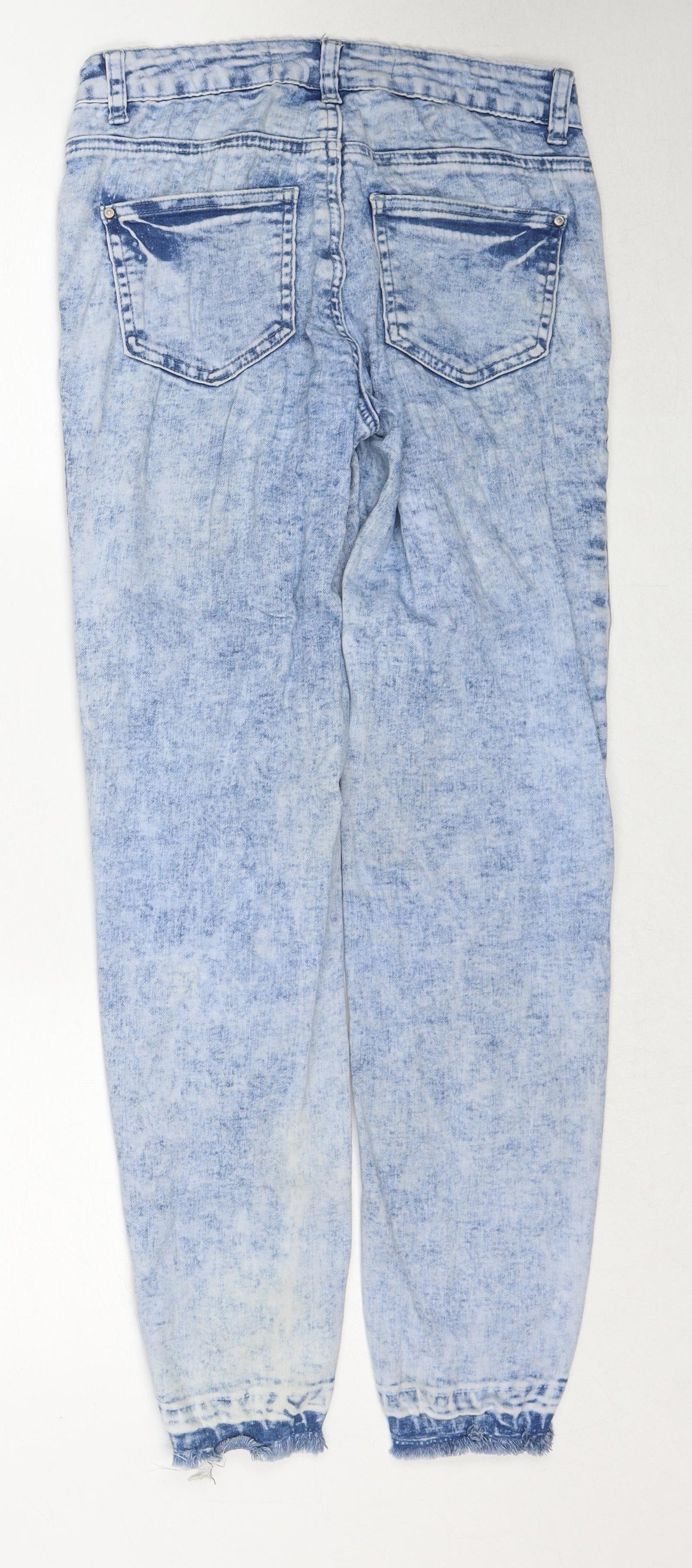 Authentic Womens Blue Cotton Skinny Jeans Size 8 Regular Zip