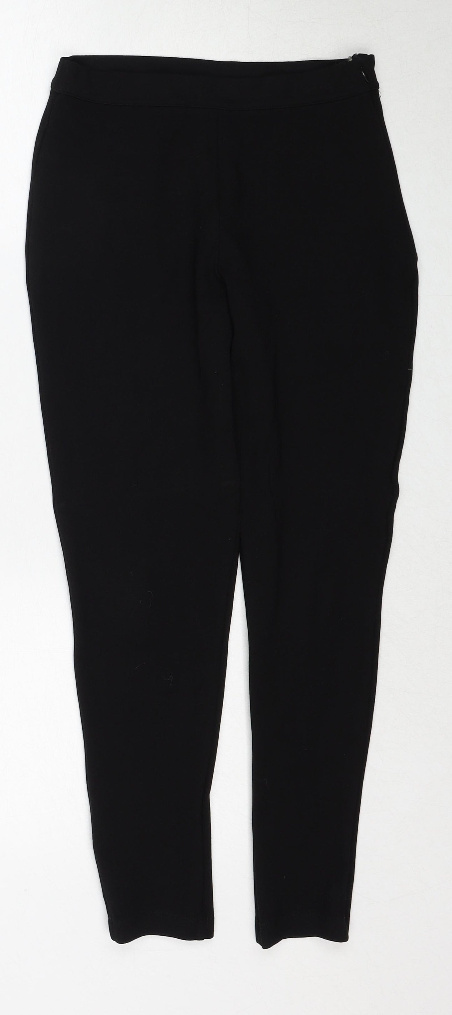 Marks and Spencer Girls Black Viscose Jegging Trousers Size 12-13 Years Regular Zip