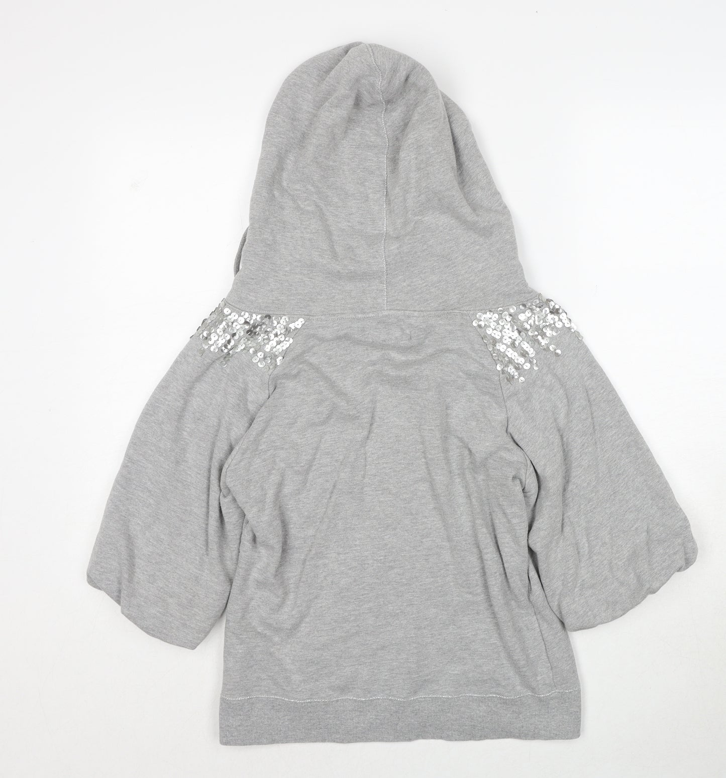 Tennis Womens Grey Cotton Pullover Hoodie Size M Pullover