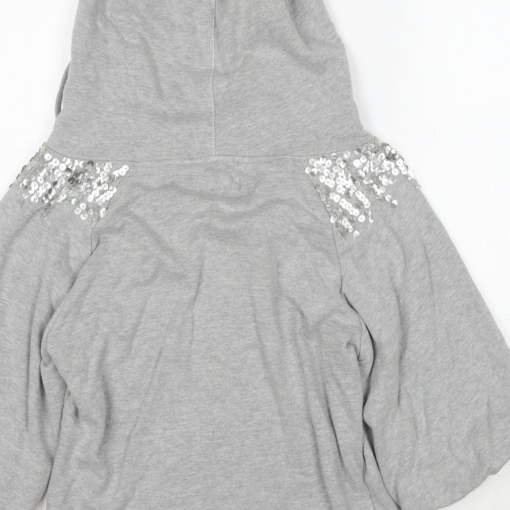 Tennis Womens Grey Cotton Pullover Hoodie Size M Pullover
