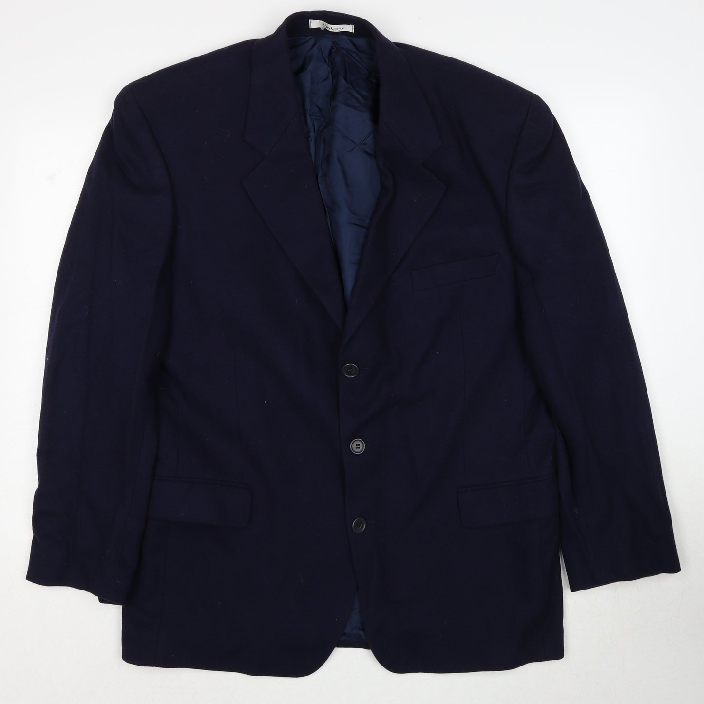 Berkertex Mens Blue Wool Jacket Suit Jacket Size 42 Regular