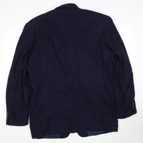 Berkertex Mens Blue Wool Jacket Suit Jacket Size 42 Regular