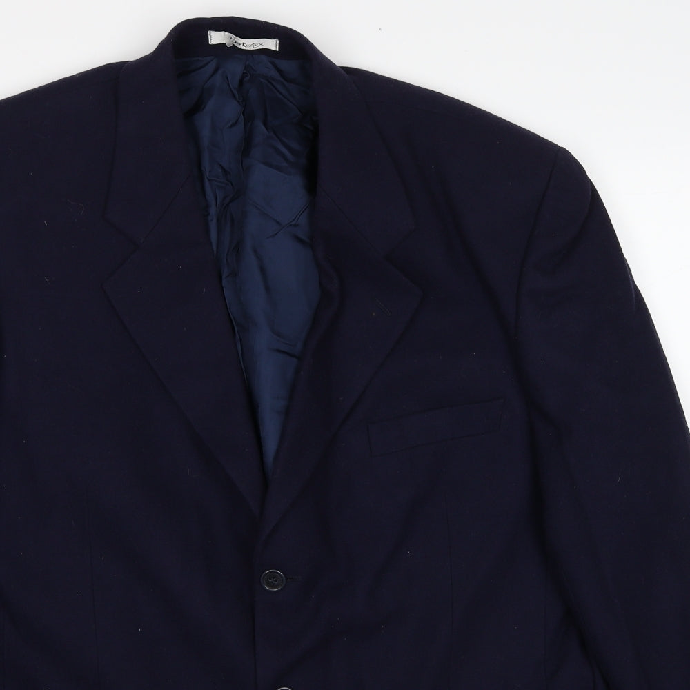 Berkertex Mens Blue Wool Jacket Suit Jacket Size 42 Regular