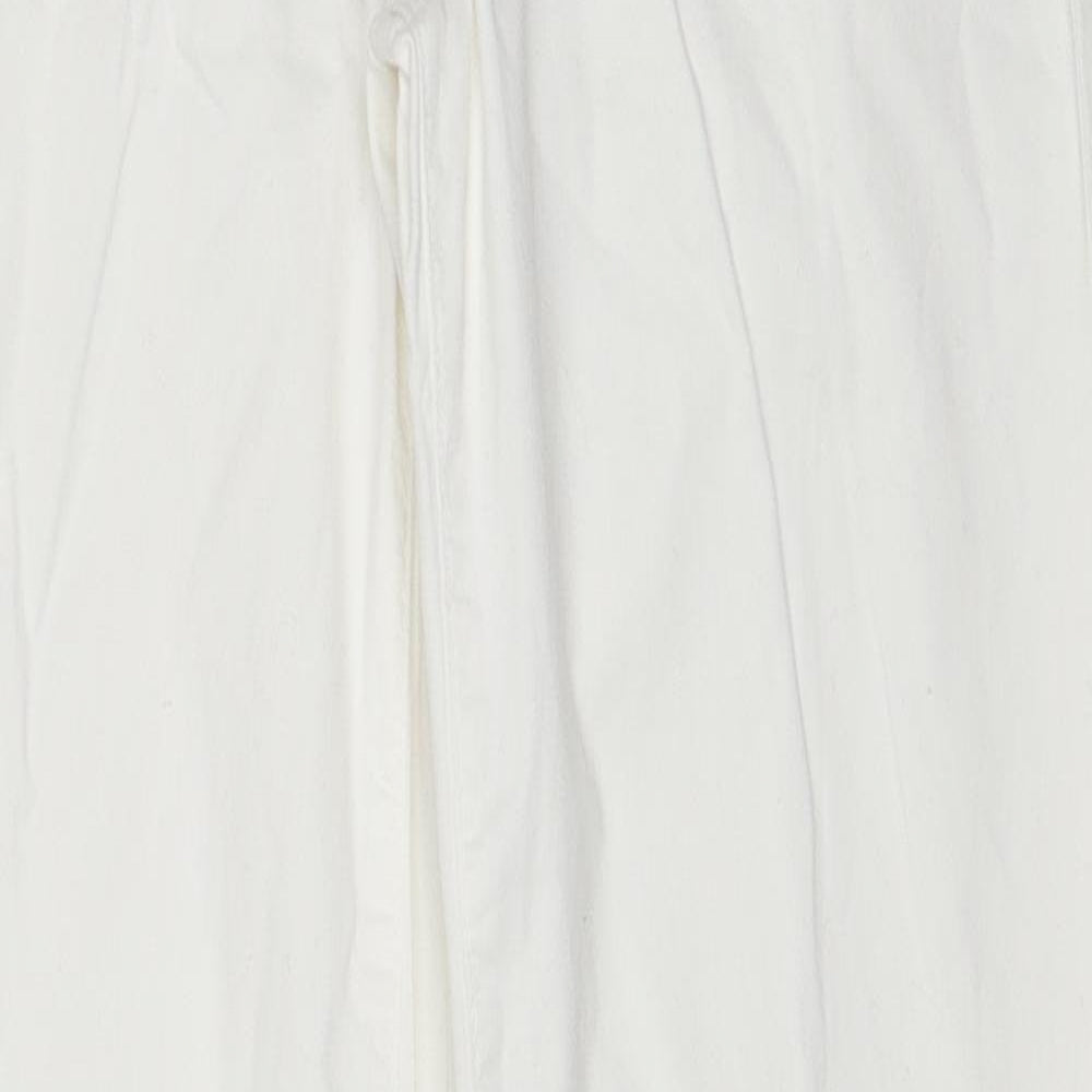 Seven7 Womens White Cotton Straight Jeans Size 29 in Regular Zip