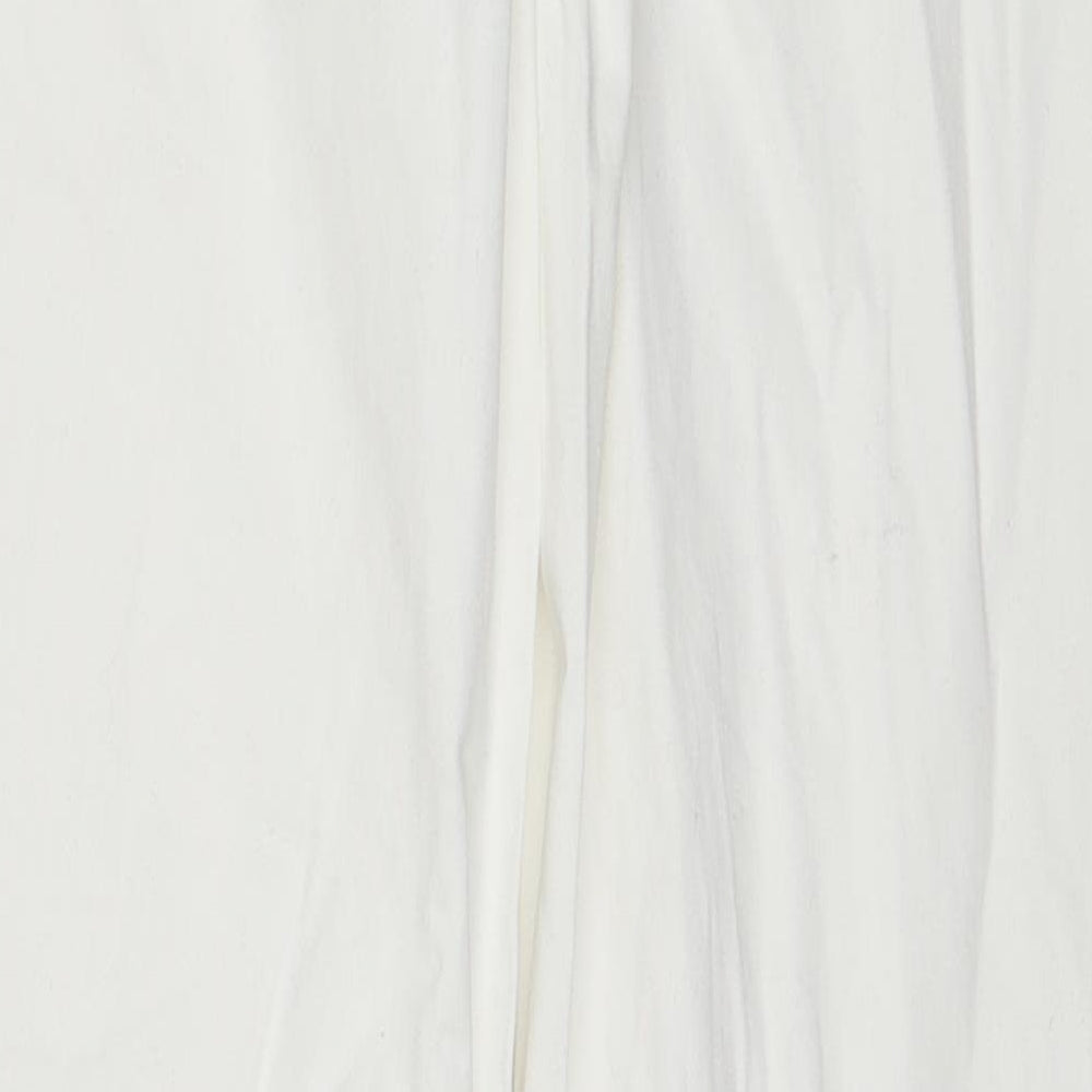 Seven7 Womens White Cotton Straight Jeans Size 29 in Regular Zip