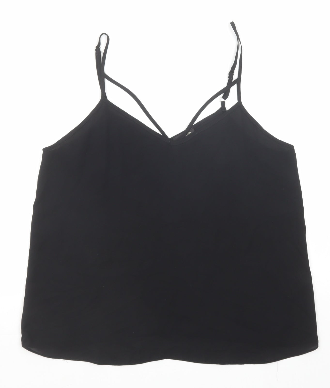 River Island Womens Black Polyester Camisole Tank Size 10 V-Neck
