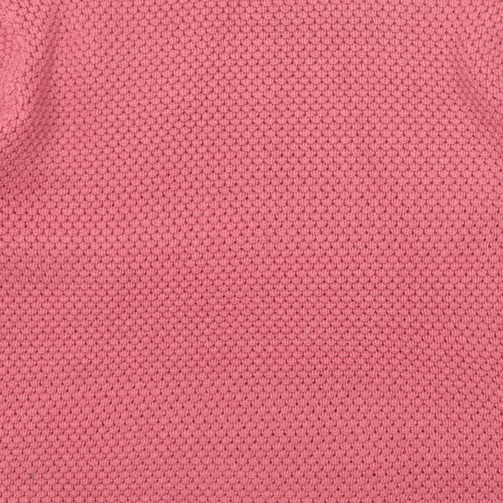 Original Knitwear Womens Pink Round Neck Acrylic Pullover Jumper Size L