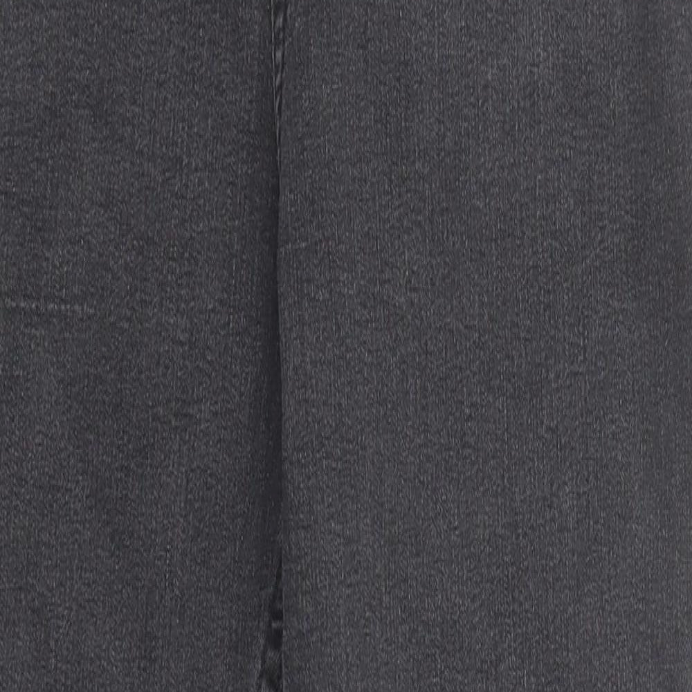 H&M Womens Black Cotton Skinny Jeans Size 12 Regular Zip