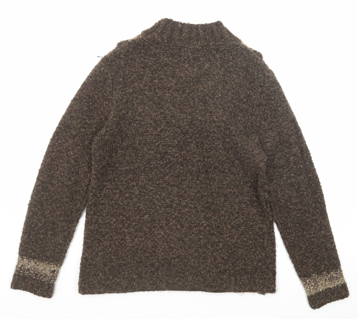 Casamia Womens Brown Round Neck Acrylic Pullover Jumper Size M